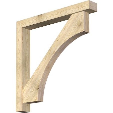 Ekena Millwork Westlake Block Rough Sawn Bracket w/ Offset Brace, Douglas Fir, 6"W x 46"D x 46"H BKT0604X46X46WTL05RDF